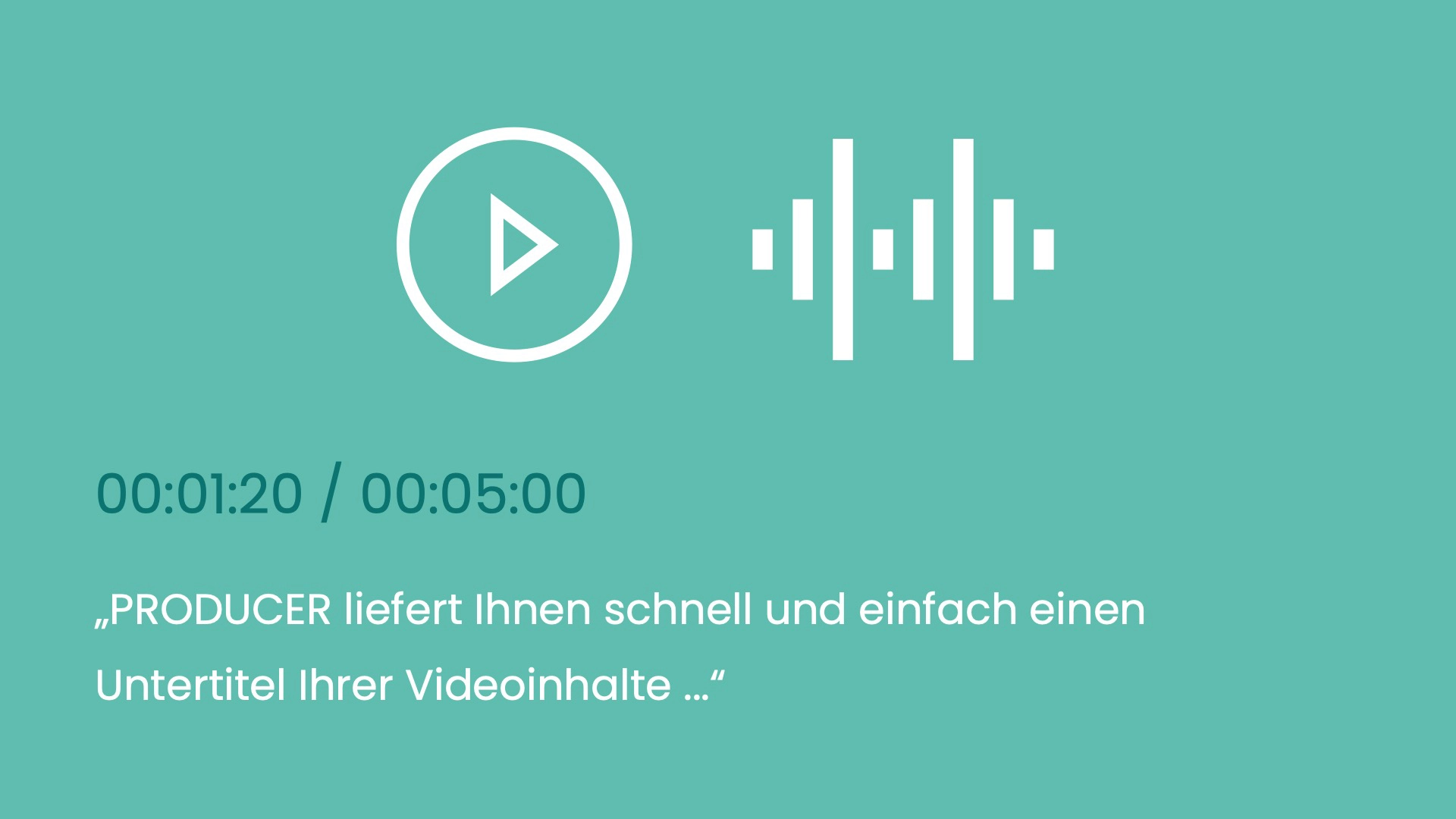 Soundwellen werden bei der automatischen Transkription in Text umgewandelt, beispielhafte Darstellung